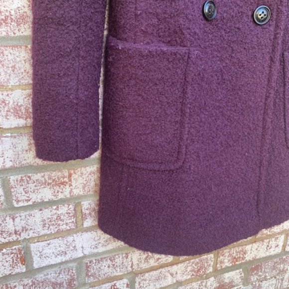 DKNY double breasted plum peacoat size 6 - Picture 4 of 11
